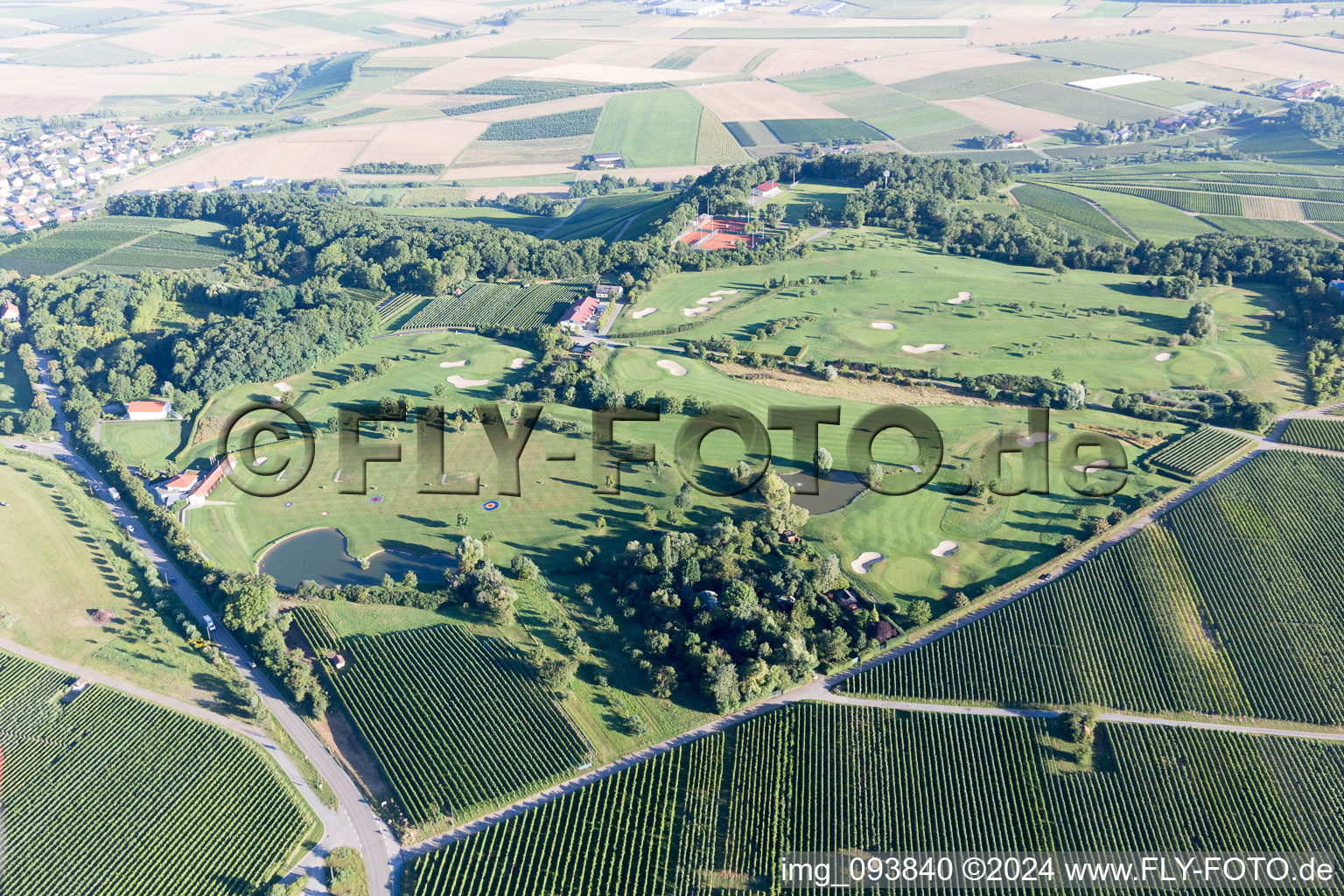 Vue aérienne de Golf à le quartier Treffentrill in Cleebronn dans le département Bade-Wurtemberg, Allemagne