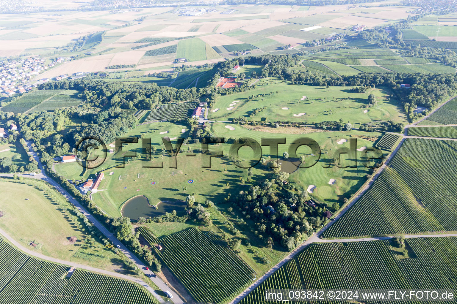 Vue aérienne de Golf à le quartier Treffentrill in Cleebronn dans le département Bade-Wurtemberg, Allemagne