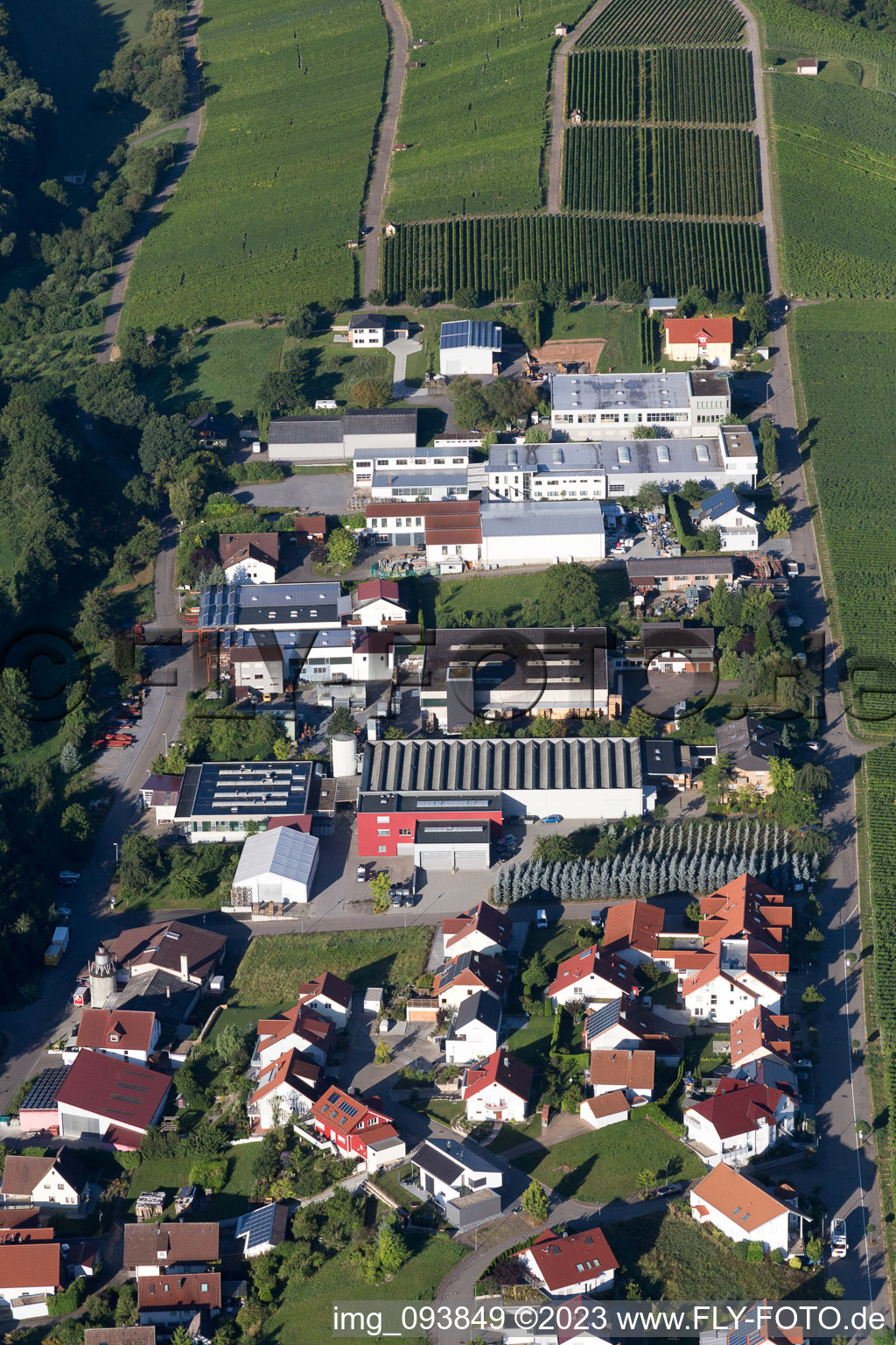 Cleebronn dans le département Bade-Wurtemberg, Allemagne vue d'en haut