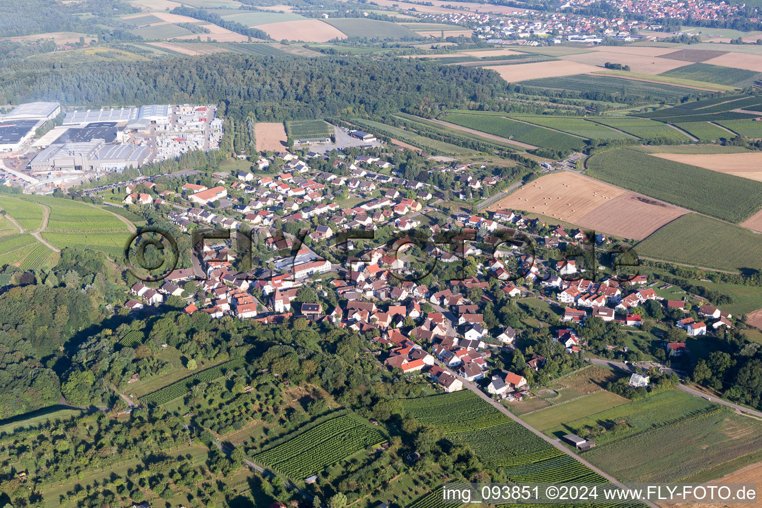 Vue aérienne de Quartier Frauenzimmern à Güglingen dans le département Bade-Wurtemberg, Allemagne