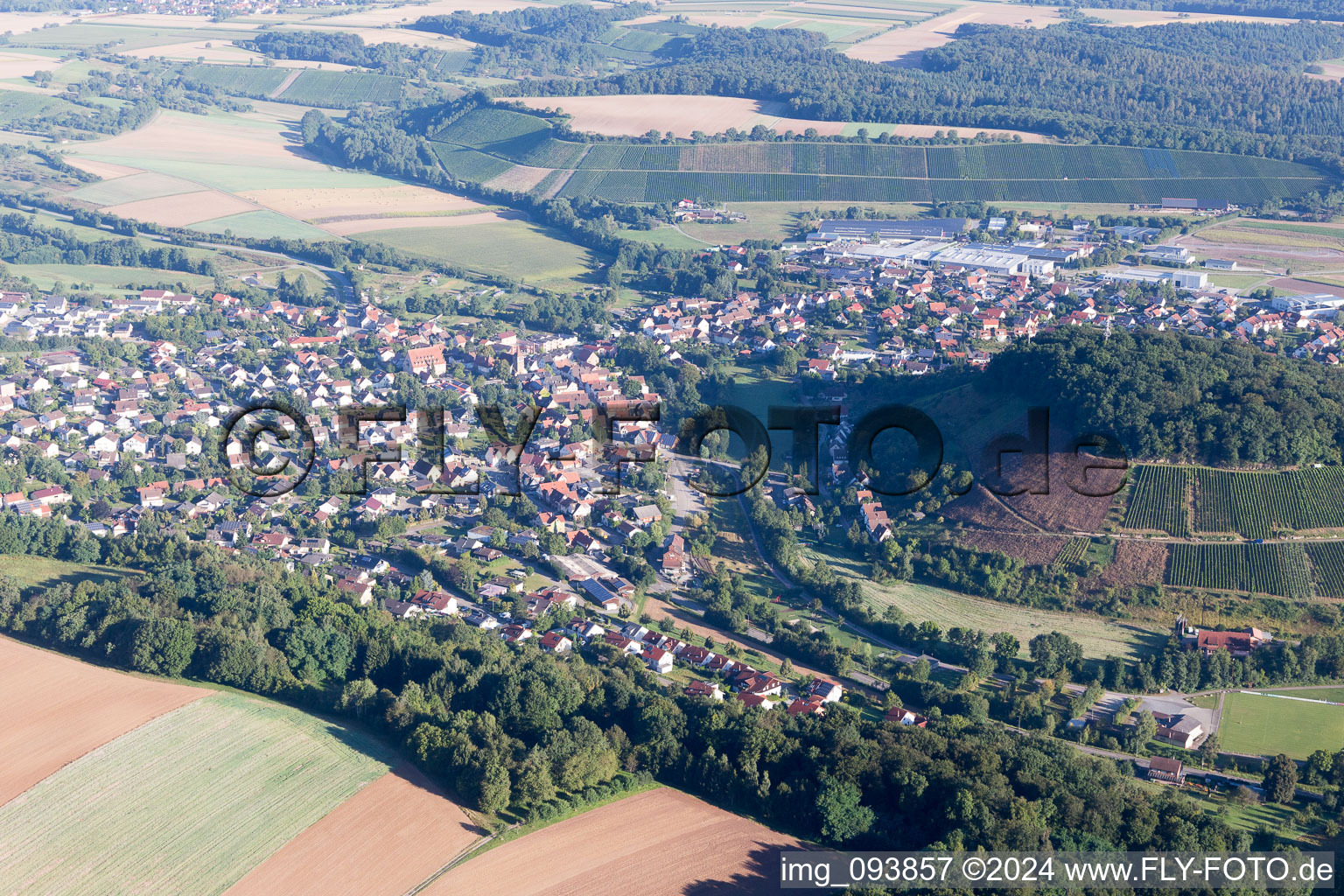 Vue aérienne de Zaberfeld dans le département Bade-Wurtemberg, Allemagne