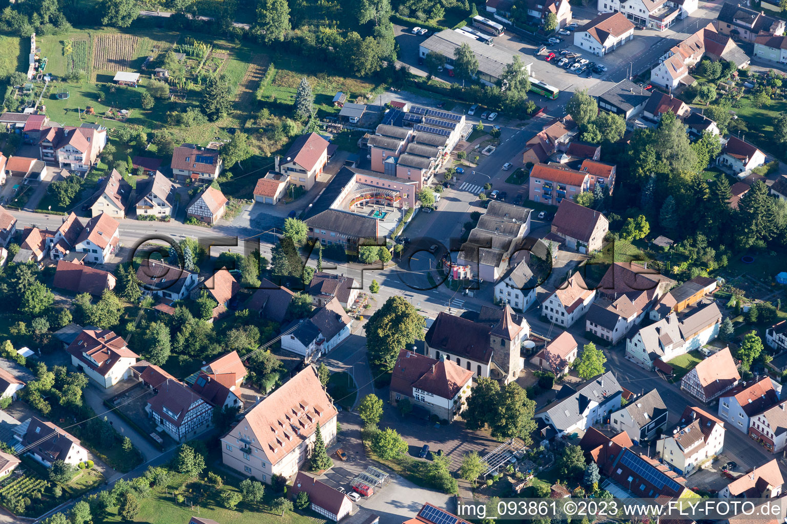 Vue oblique de Zaberfeld dans le département Bade-Wurtemberg, Allemagne