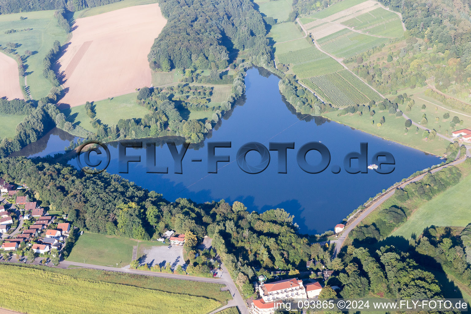 Zaberfeld dans le département Bade-Wurtemberg, Allemagne depuis l'avion