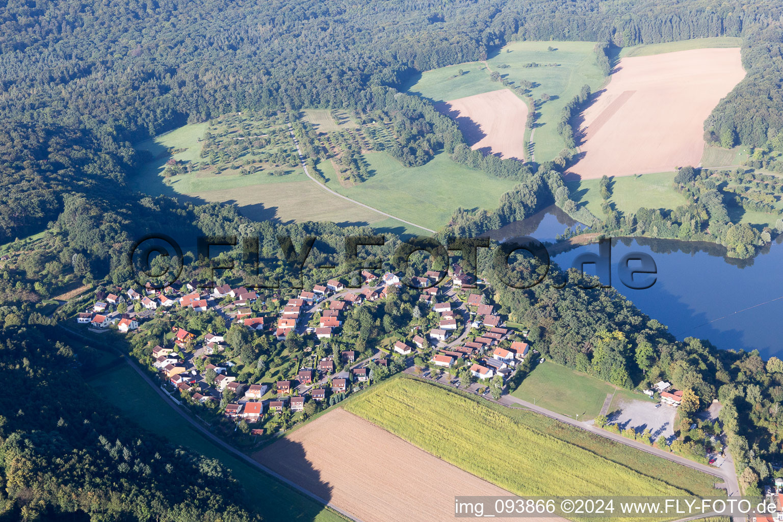 Vue d'oiseau de Zaberfeld dans le département Bade-Wurtemberg, Allemagne