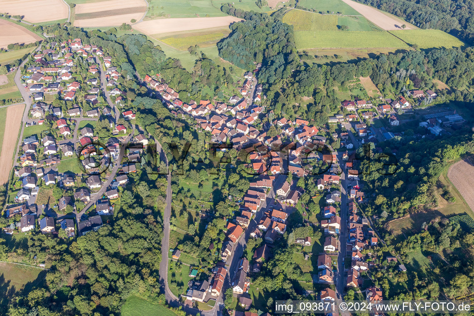 Vue aérienne de Champs agricoles et surfaces utilisables à Zaberfeld dans le département Bade-Wurtemberg, Allemagne