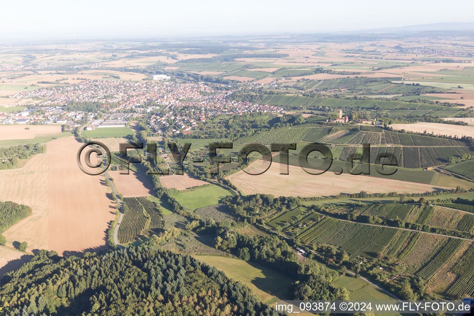 Vue aérienne de Sulzfeld dans le département Bade-Wurtemberg, Allemagne