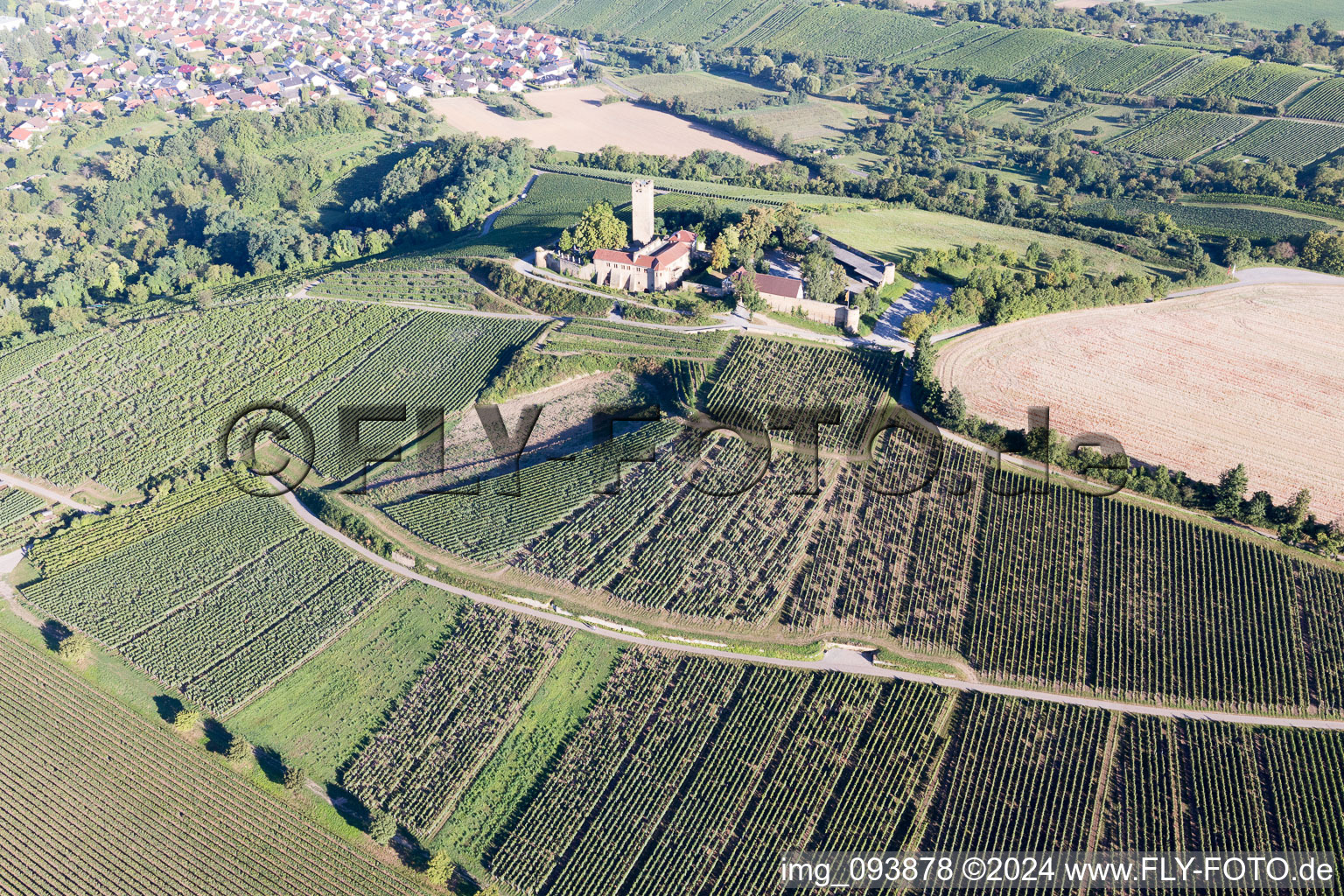 Vue oblique de Château Sulzfeld à Sulzfeld dans le département Bade-Wurtemberg, Allemagne