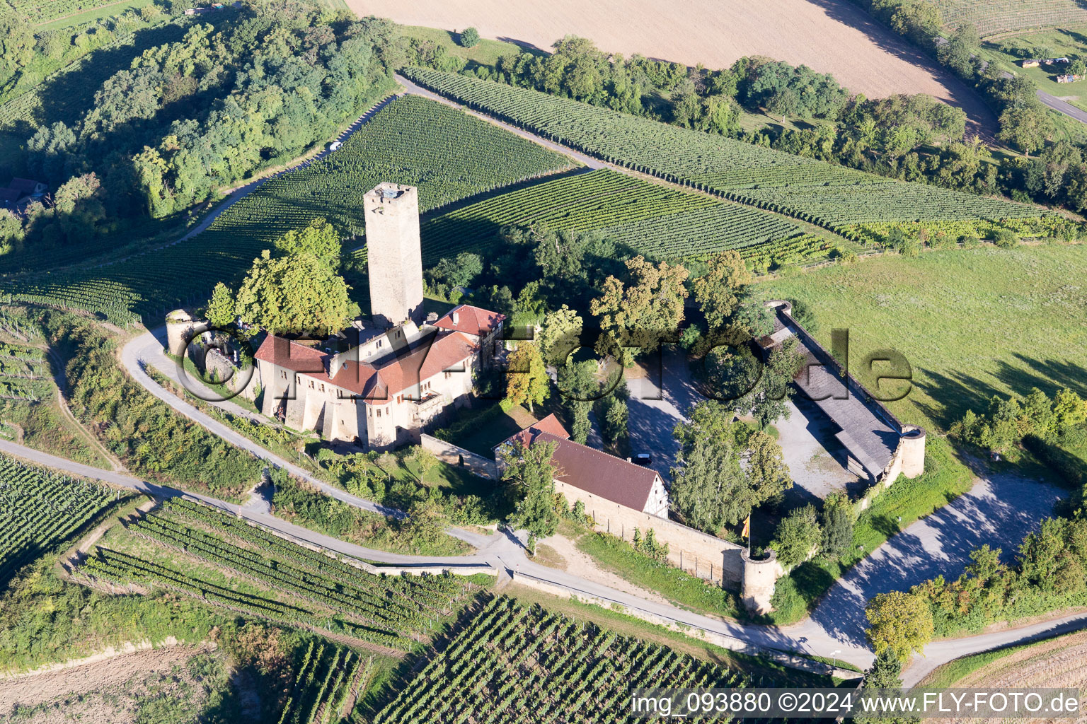 Château Sulzfeld à Sulzfeld dans le département Bade-Wurtemberg, Allemagne d'en haut