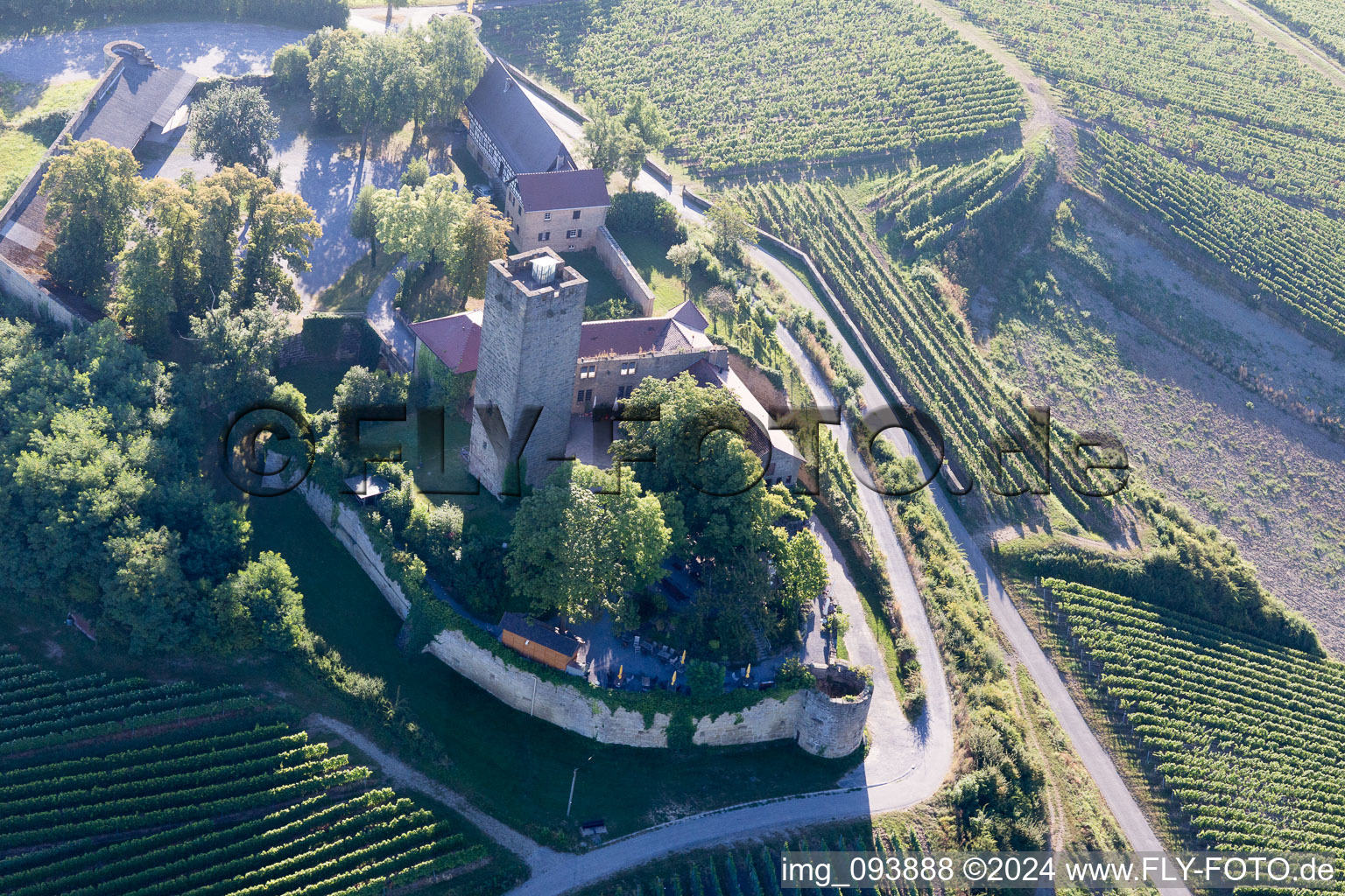 Sulzfeld dans le département Bade-Wurtemberg, Allemagne depuis l'avion