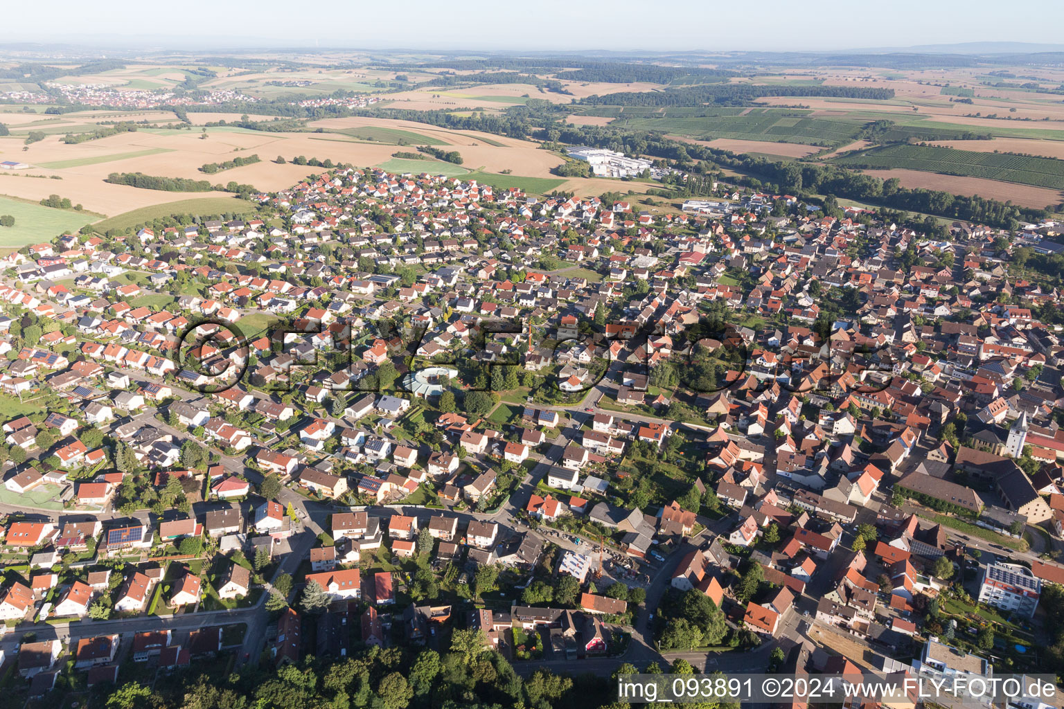 Vue d'oiseau de Sulzfeld dans le département Bade-Wurtemberg, Allemagne