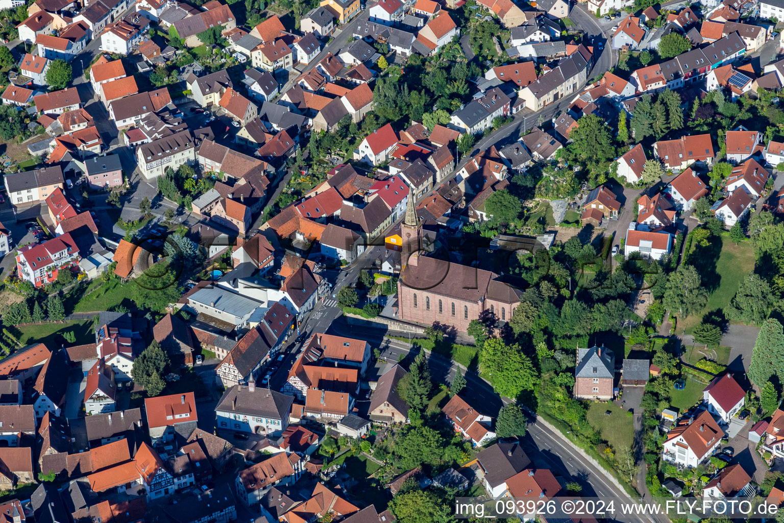 Quartier Obergrombach in Bruchsal dans le département Bade-Wurtemberg, Allemagne hors des airs