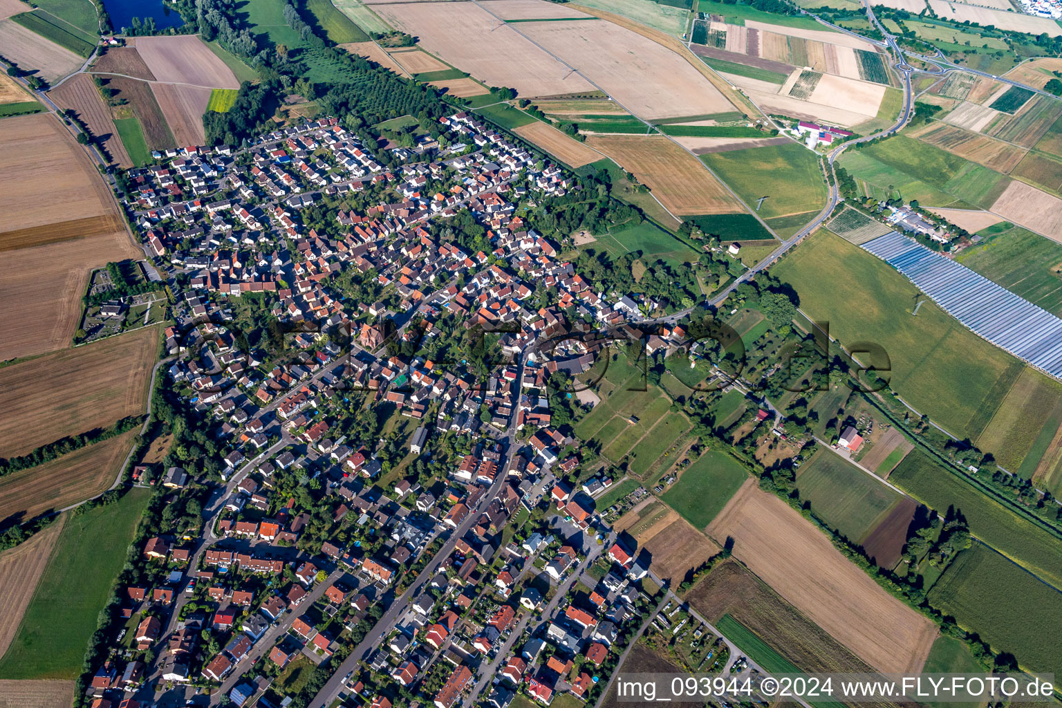 Quartier Staffort in Stutensee dans le département Bade-Wurtemberg, Allemagne hors des airs