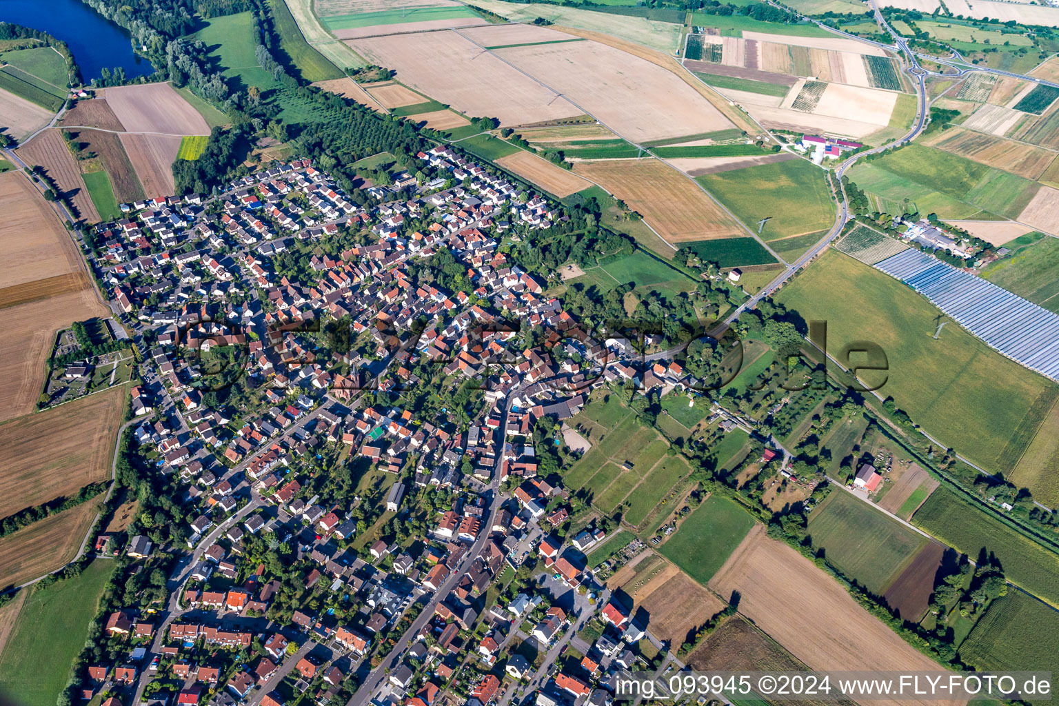 Quartier Staffort in Stutensee dans le département Bade-Wurtemberg, Allemagne vue d'en haut