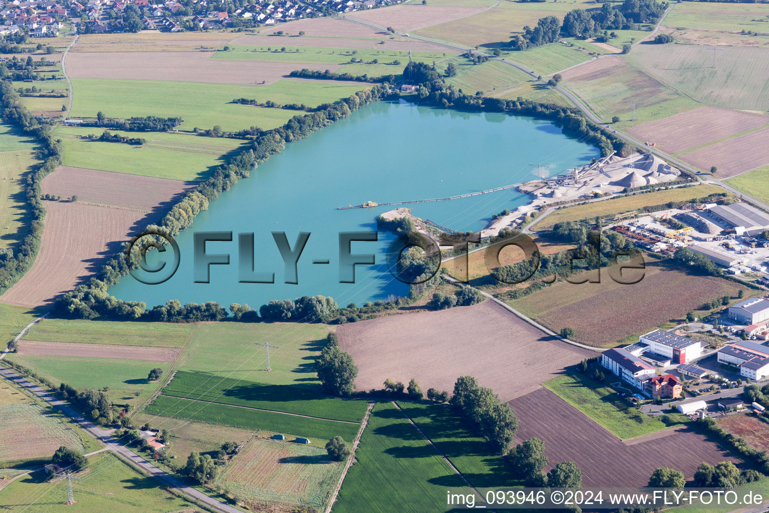 Quartier Staffort in Stutensee dans le département Bade-Wurtemberg, Allemagne depuis l'avion