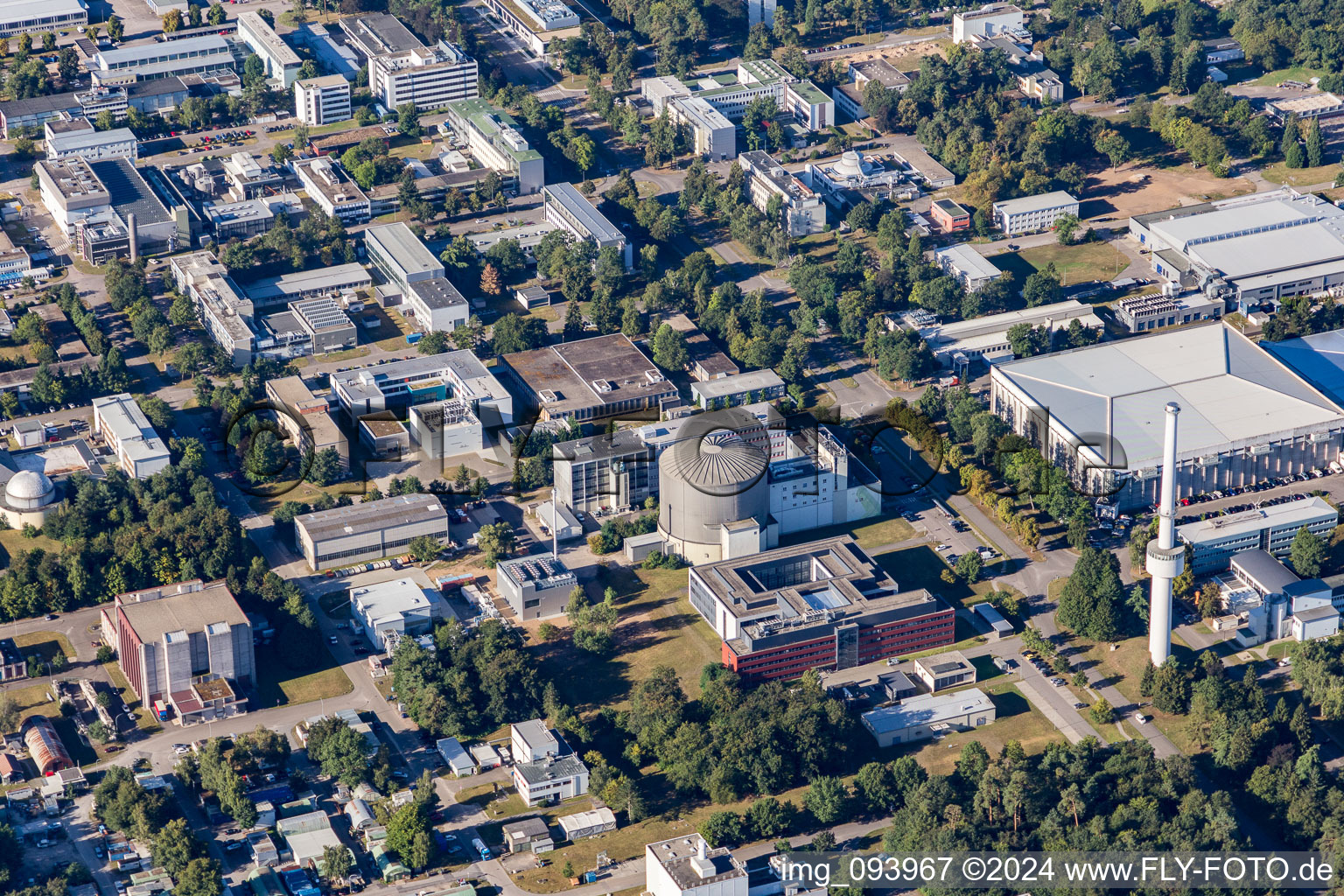 Image drone de KIT Nord à le quartier Leopoldshafen in Eggenstein-Leopoldshafen dans le département Bade-Wurtemberg, Allemagne