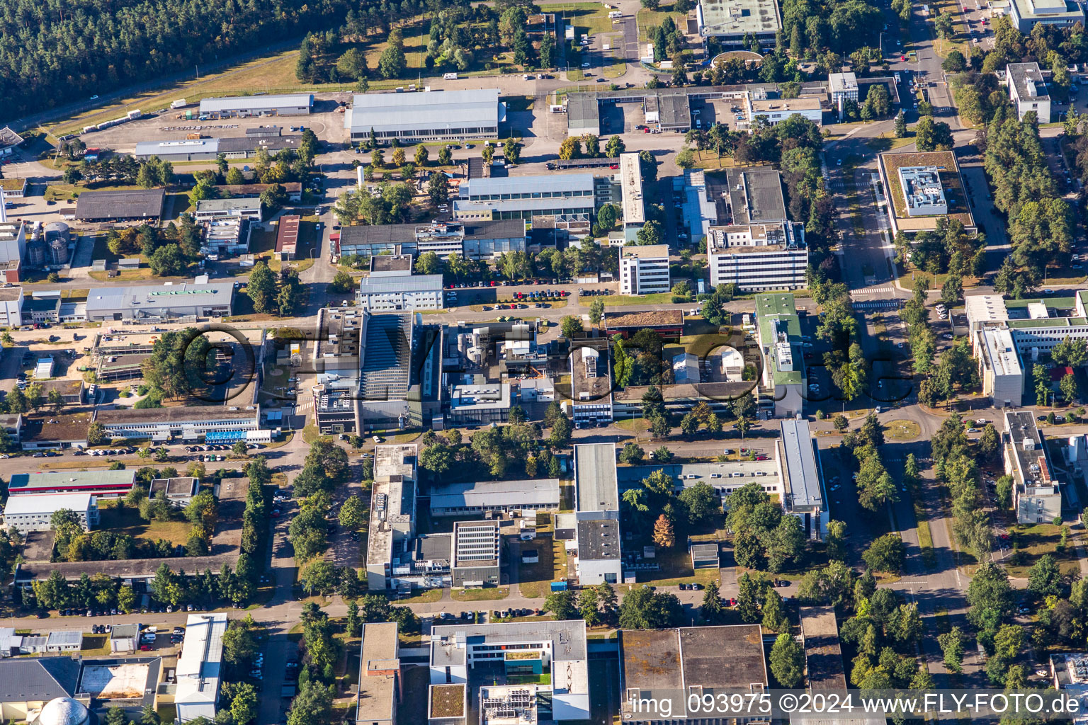 Vue d'oiseau de Quartier Leopoldshafen in Eggenstein-Leopoldshafen dans le département Bade-Wurtemberg, Allemagne