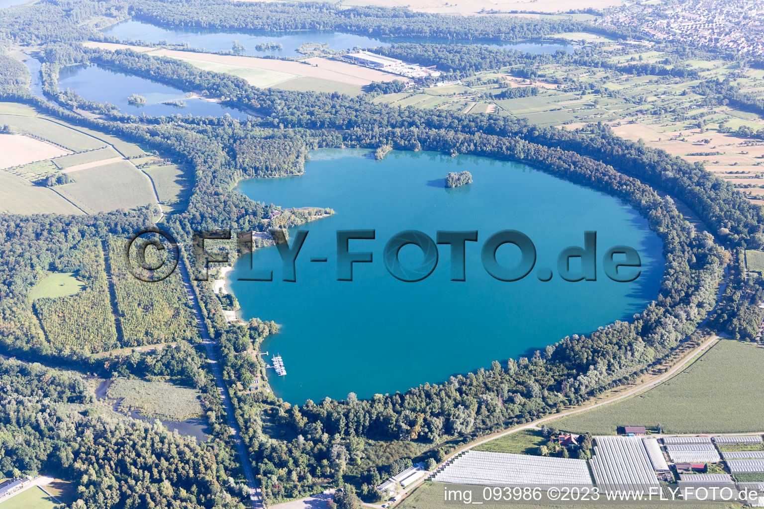 Photographie aérienne de Quartier Leopoldshafen in Eggenstein-Leopoldshafen dans le département Bade-Wurtemberg, Allemagne