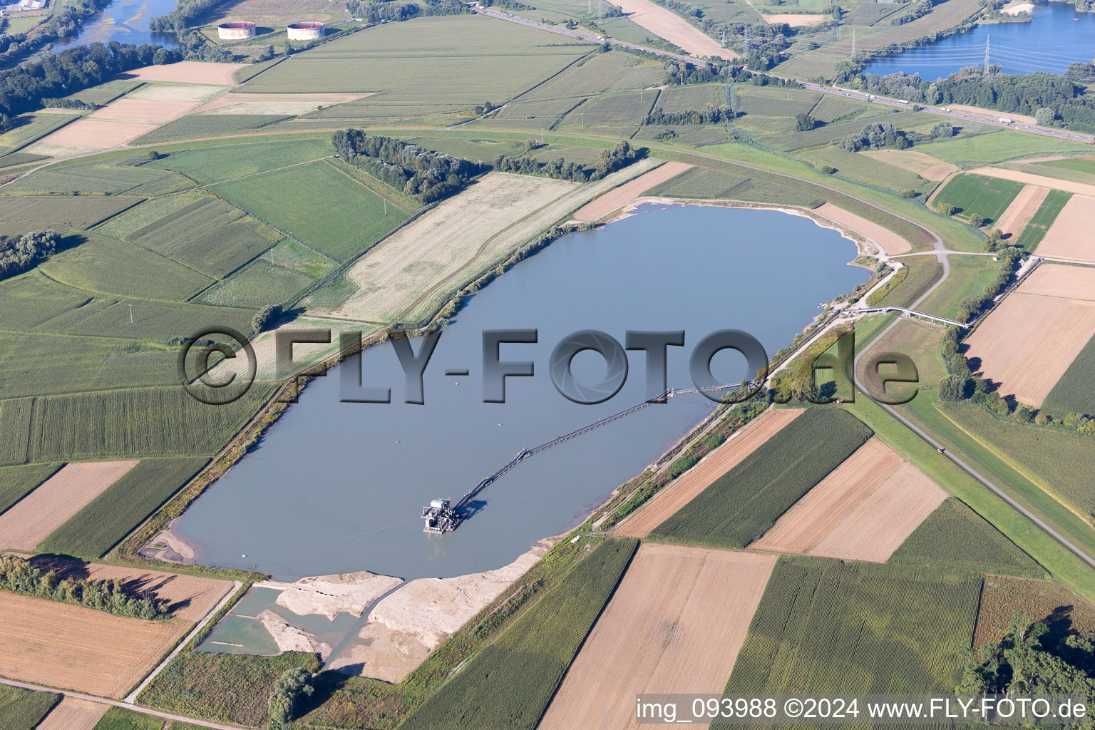 Neupotz dans le département Rhénanie-Palatinat, Allemagne vue du ciel