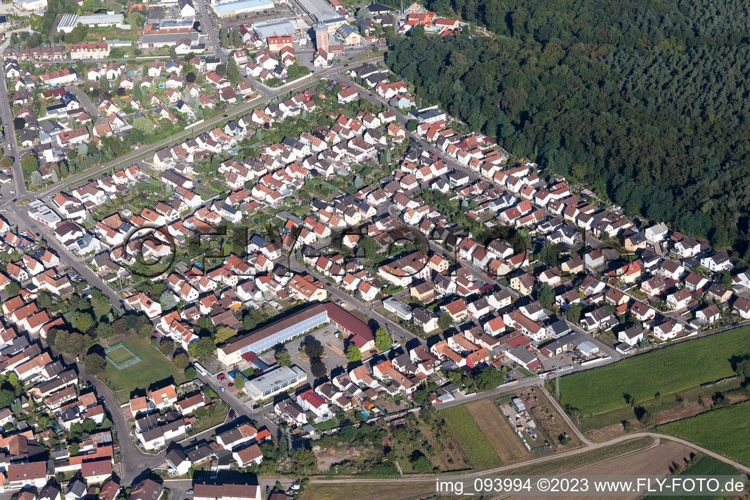 Jockgrim dans le département Rhénanie-Palatinat, Allemagne d'en haut