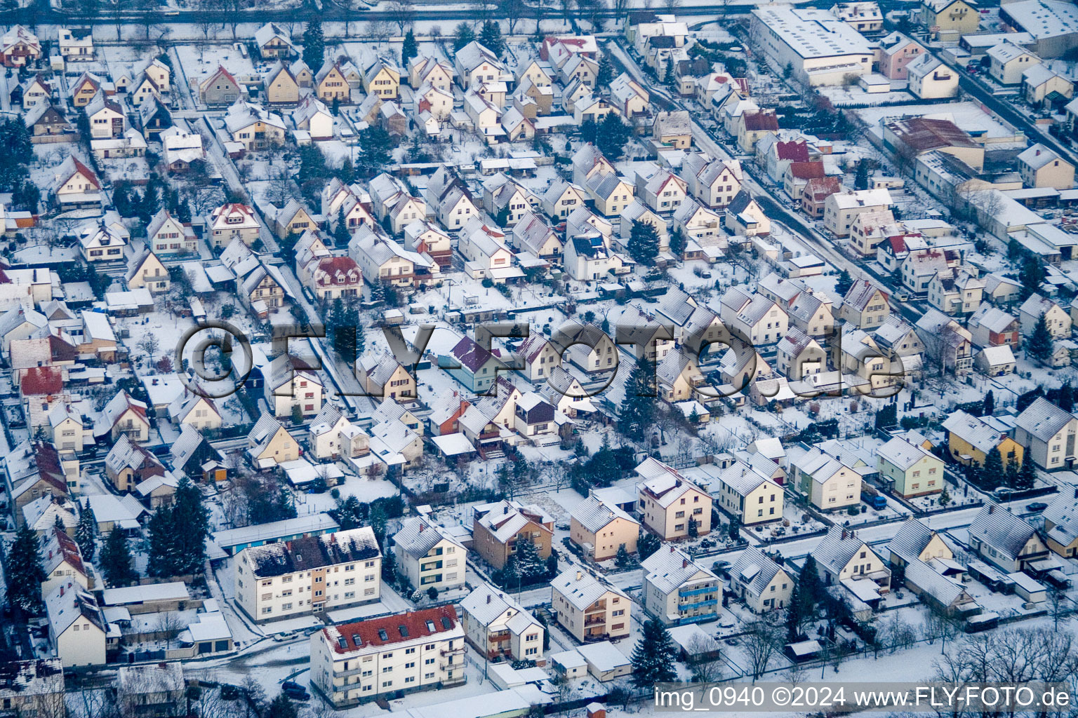 Règlement à Kandel dans le département Rhénanie-Palatinat, Allemagne vue du ciel