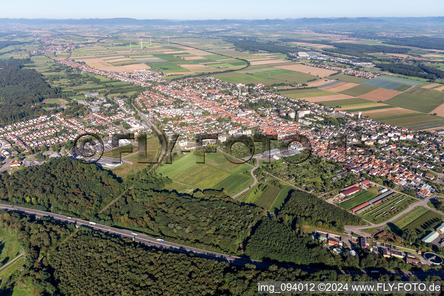 Photographie aérienne de Kandel dans le département Rhénanie-Palatinat, Allemagne