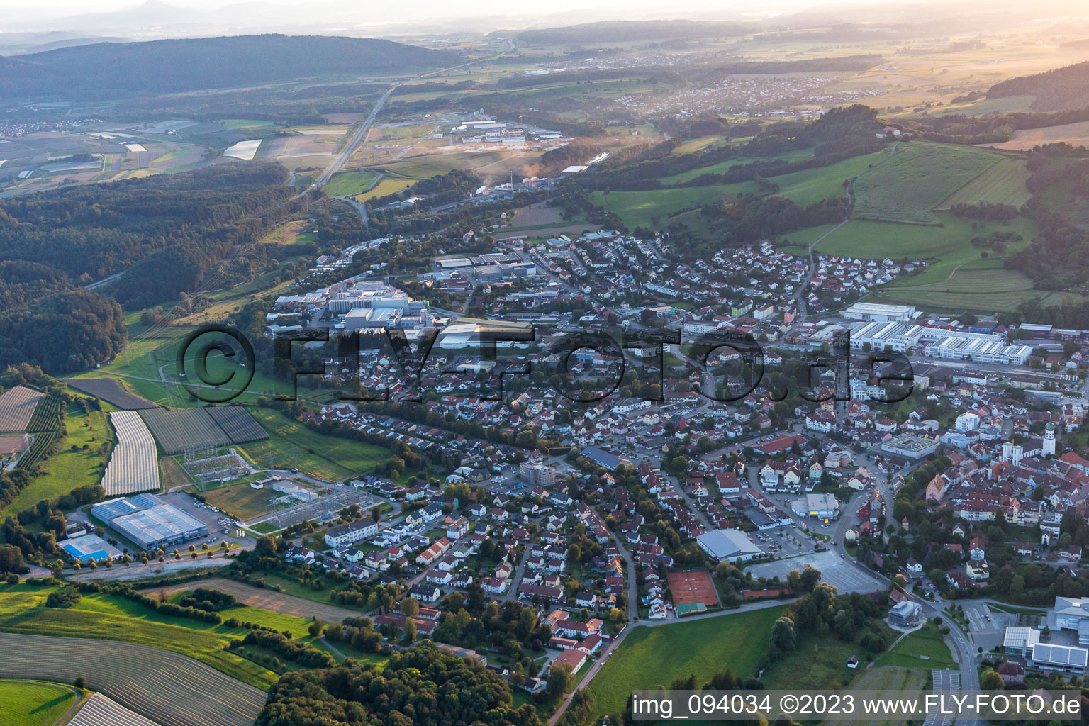 Vue aérienne de Stockach dans le département Bade-Wurtemberg, Allemagne