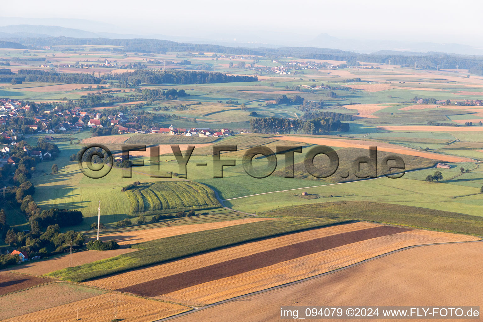 Vue aérienne de Bietingen dans le département Bade-Wurtemberg, Allemagne