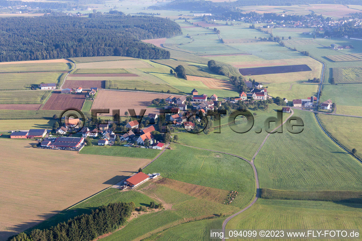 Vue aérienne de Zell am Andelsbach dans le département Bade-Wurtemberg, Allemagne