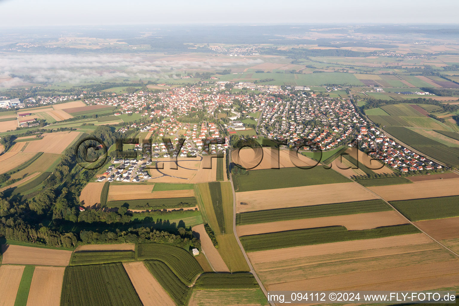 Vue aérienne de Ertingen dans le département Bade-Wurtemberg, Allemagne