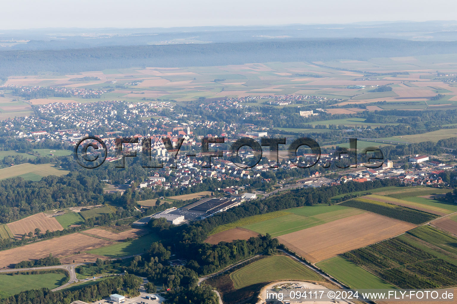 Vue aérienne de Riedlingen dans le département Bade-Wurtemberg, Allemagne