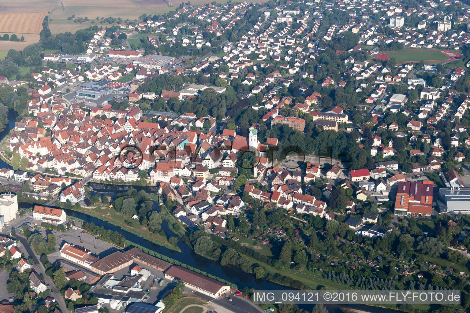 Vue aérienne de Quartier Neufra à Riedlingen dans le département Bade-Wurtemberg, Allemagne