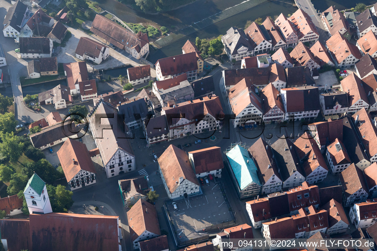 Riedlingen dans le département Bade-Wurtemberg, Allemagne vue d'en haut