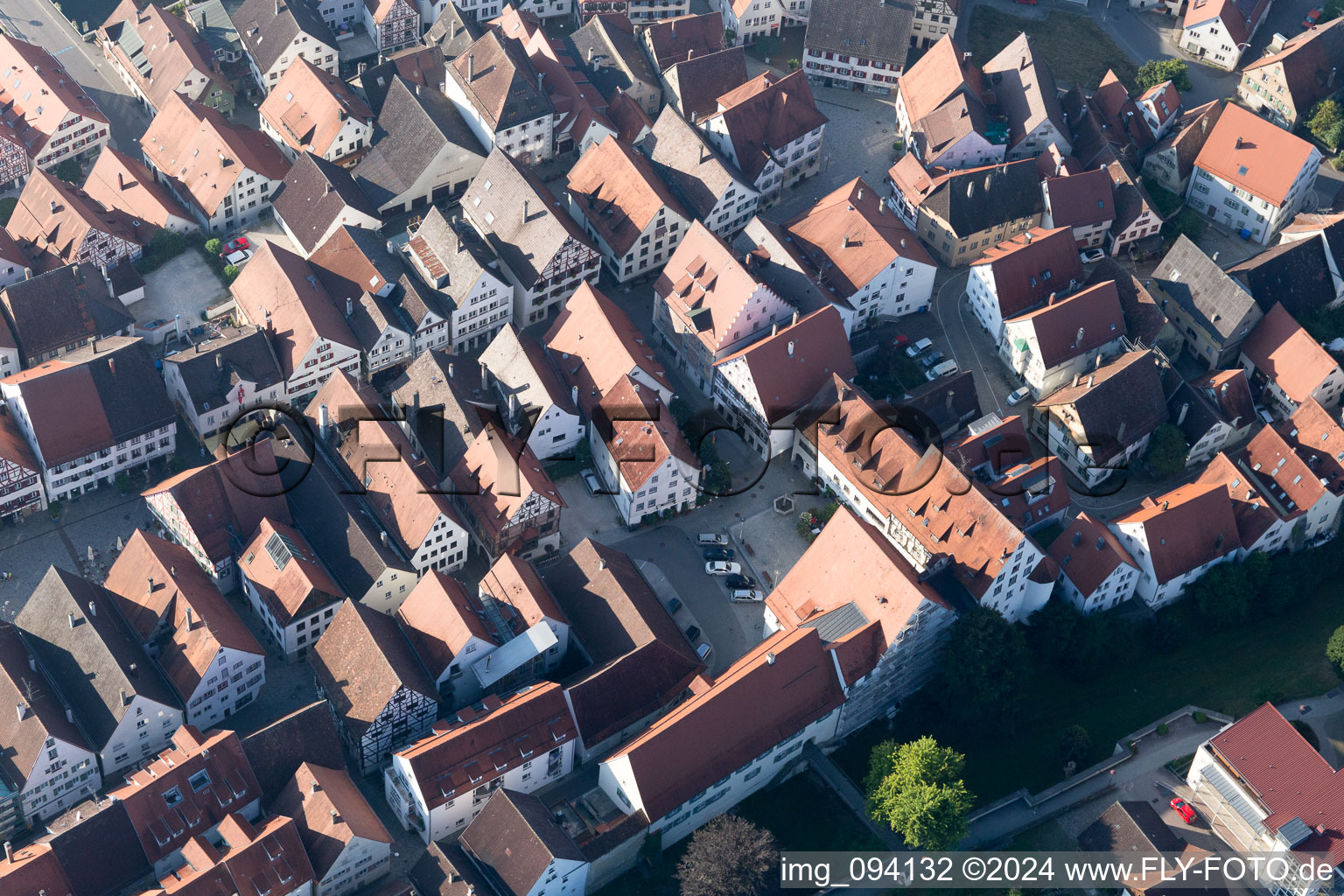 Riedlingen dans le département Bade-Wurtemberg, Allemagne depuis l'avion