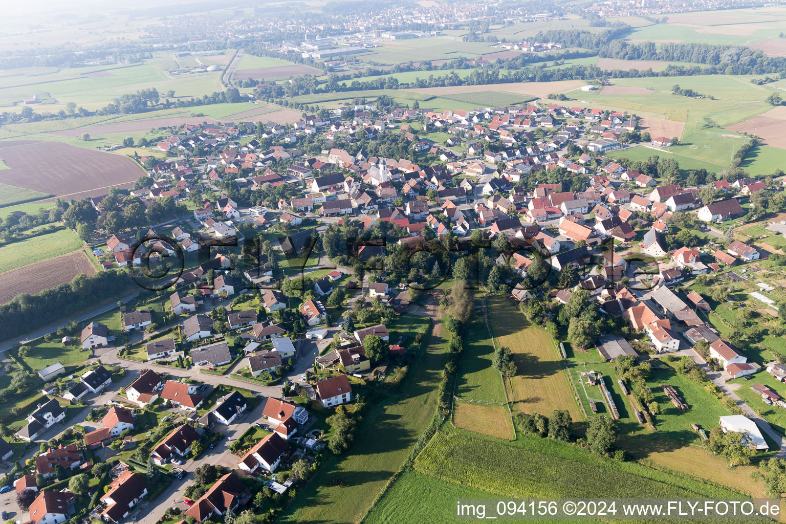 Vue aérienne de Blochingen dans le département Bade-Wurtemberg, Allemagne