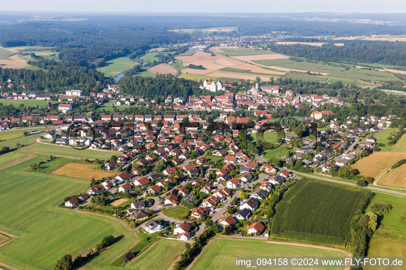 Vue aérienne de Verrouiller Scheer à Scheer dans le département Bade-Wurtemberg, Allemagne