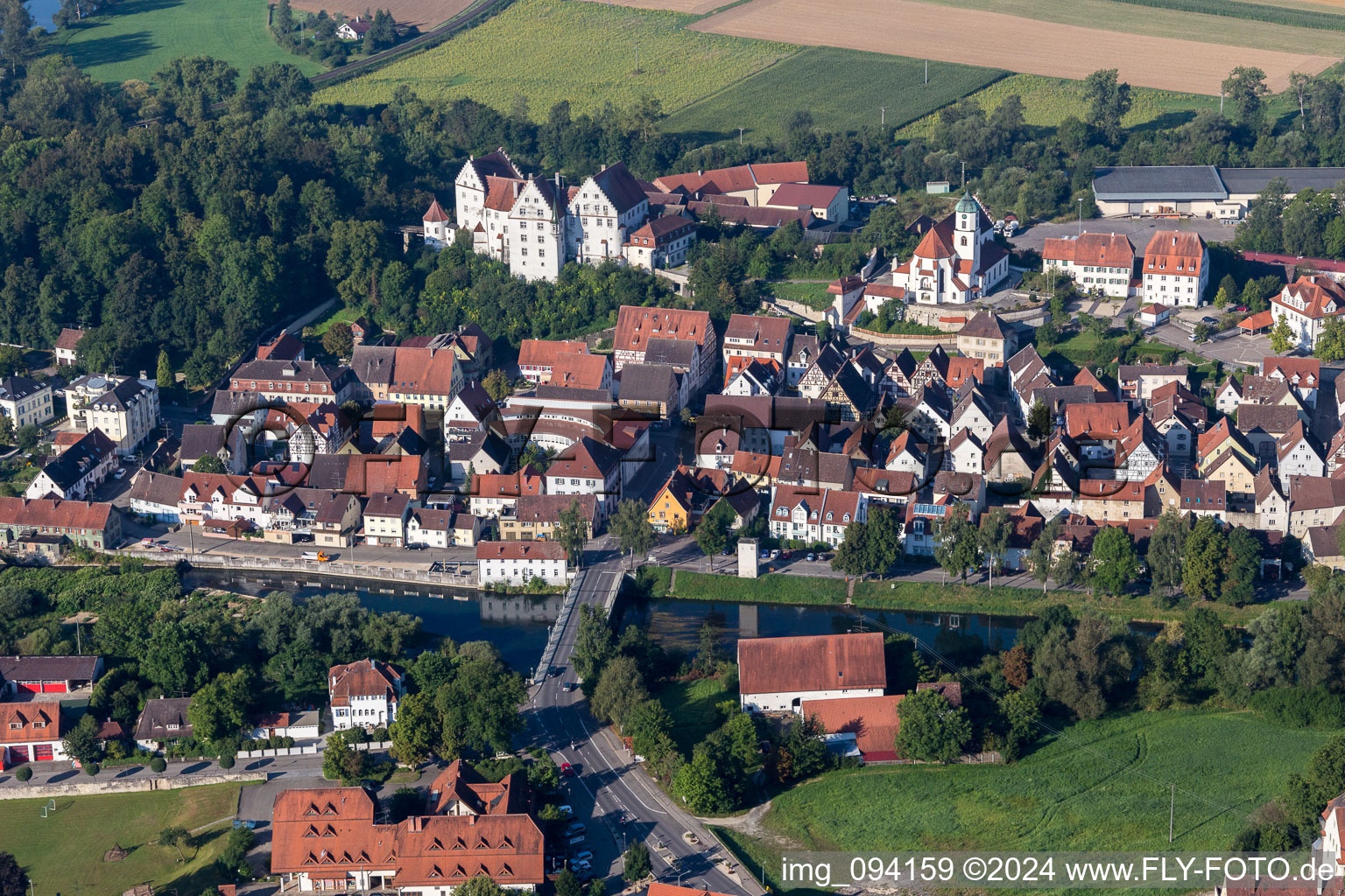 Vue aérienne de Verrouiller Scheer à Scheer dans le département Bade-Wurtemberg, Allemagne