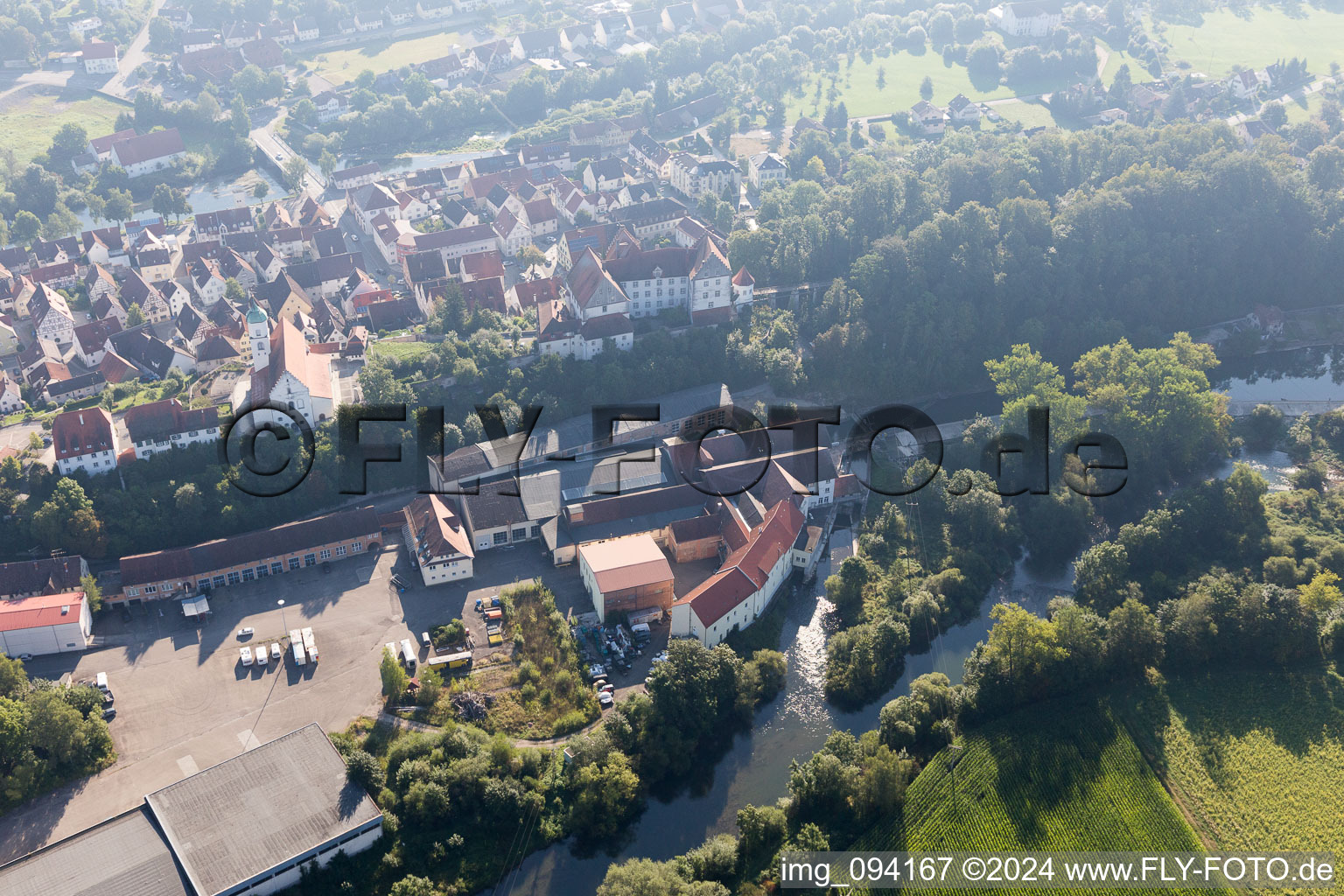 Vue oblique de Scheer dans le département Bade-Wurtemberg, Allemagne