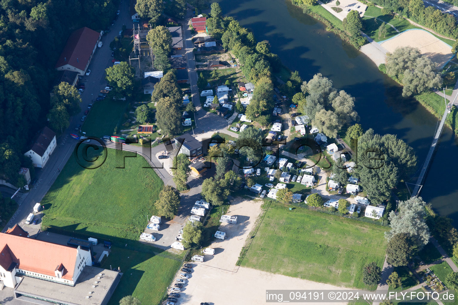 Sigmaringen dans le département Bade-Wurtemberg, Allemagne vue d'en haut