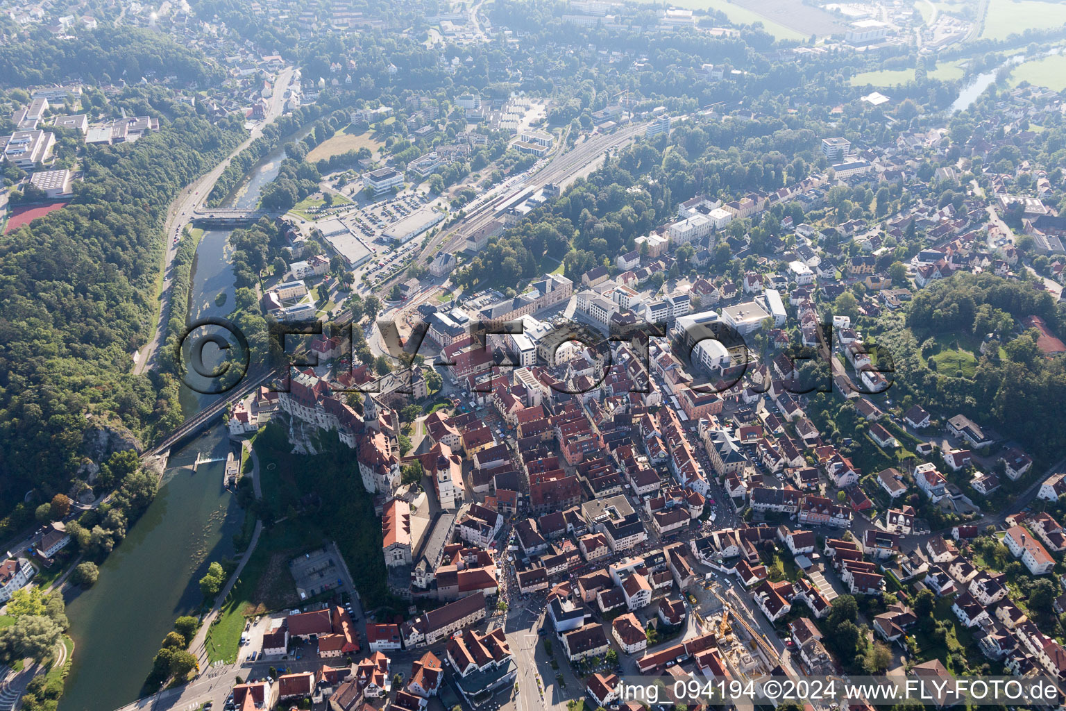 Sigmaringen dans le département Bade-Wurtemberg, Allemagne vue du ciel