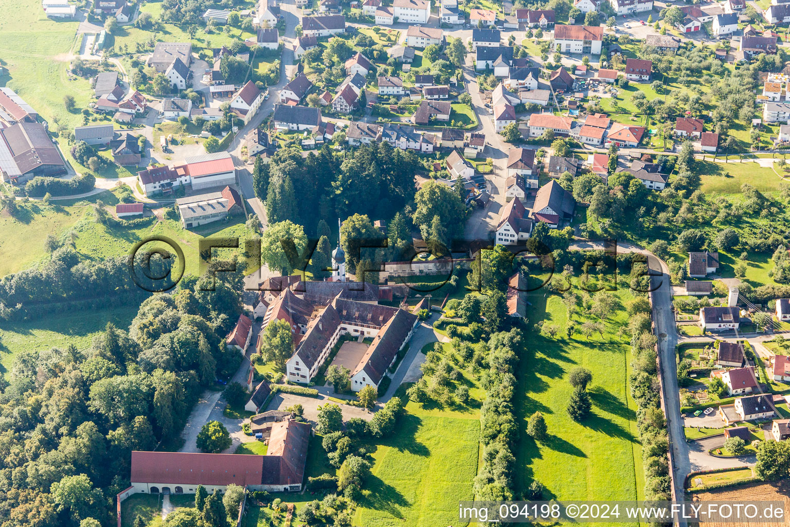 Vue aérienne de Inzigkofen dans le département Bade-Wurtemberg, Allemagne