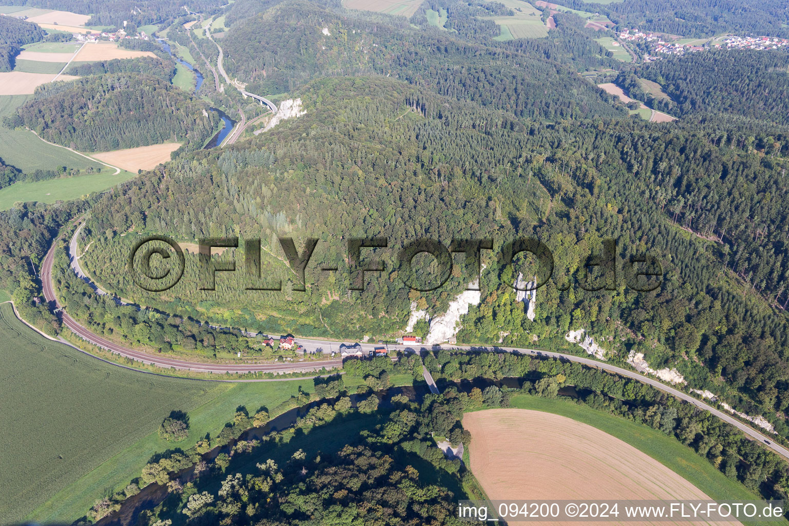 Photographie aérienne de Inzigkofen dans le département Bade-Wurtemberg, Allemagne