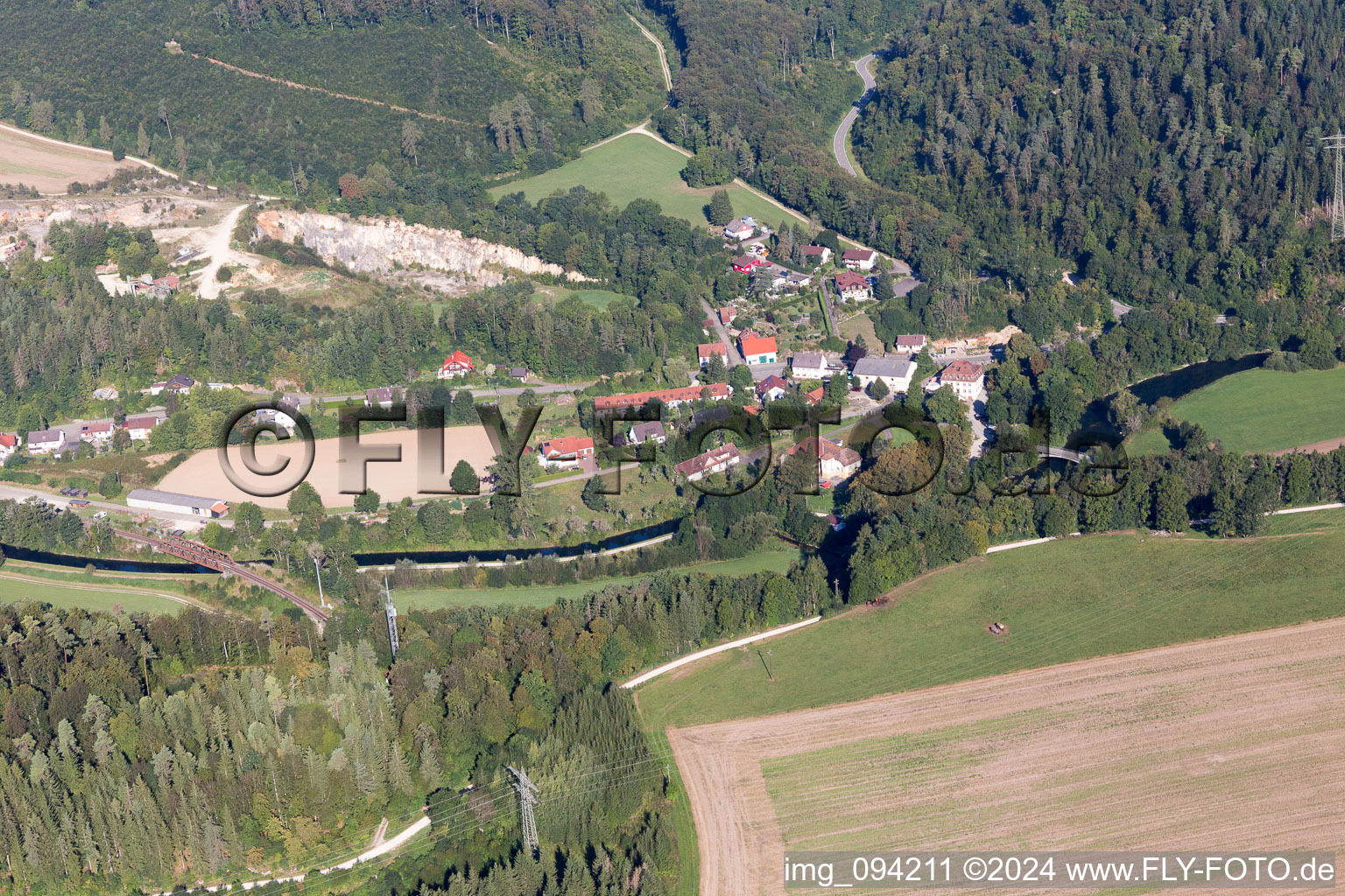 Vue aérienne de Thiergarten dans le département Bade-Wurtemberg, Allemagne