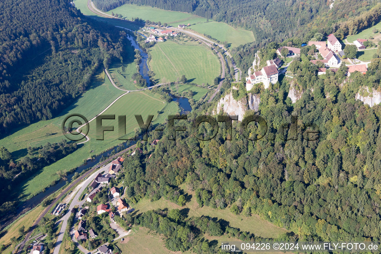 Vue aérienne de Beuron dans le département Bade-Wurtemberg, Allemagne