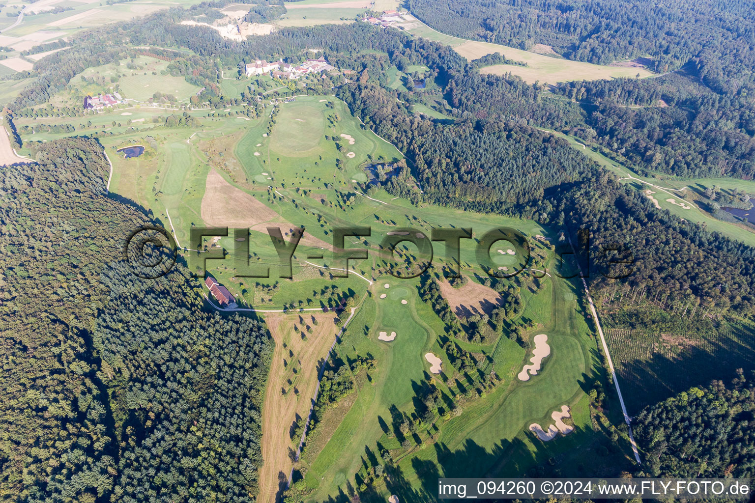 Photographie aérienne de Terrain du golf du Schloss Langenstein - The Country Club à le quartier Orsingen in Orsingen-Nenzingen dans le département Bade-Wurtemberg, Allemagne