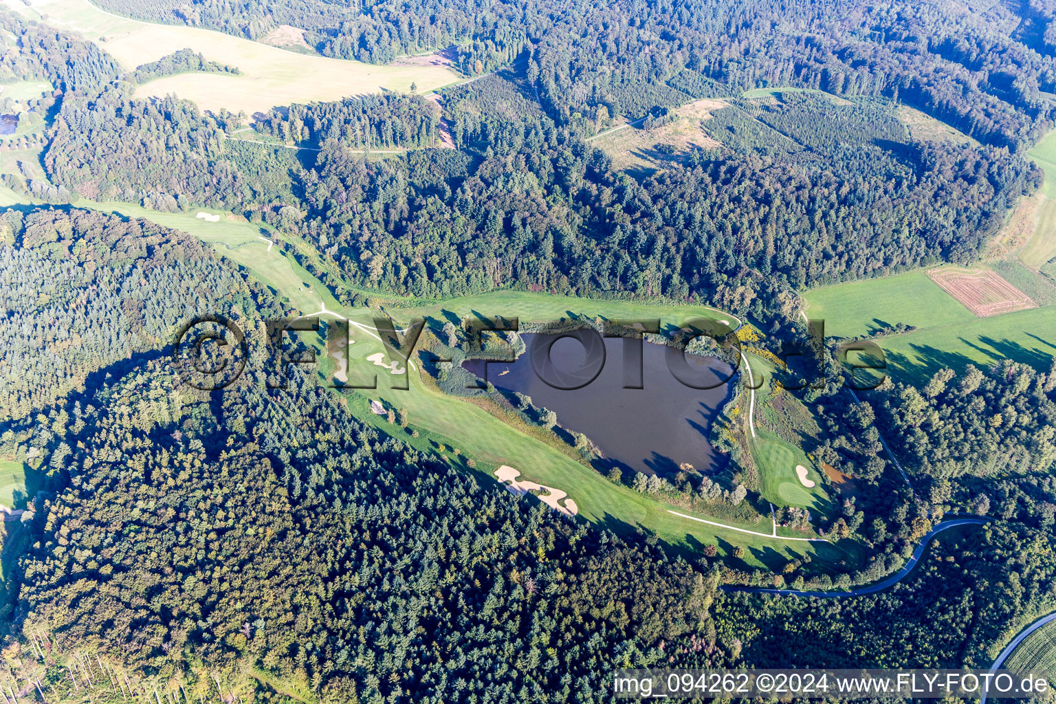 Vue aérienne de Zones riveraines de la région du lac Weitennied à le quartier Orsingen in Orsingen-Nenzingen dans le département Bade-Wurtemberg, Allemagne