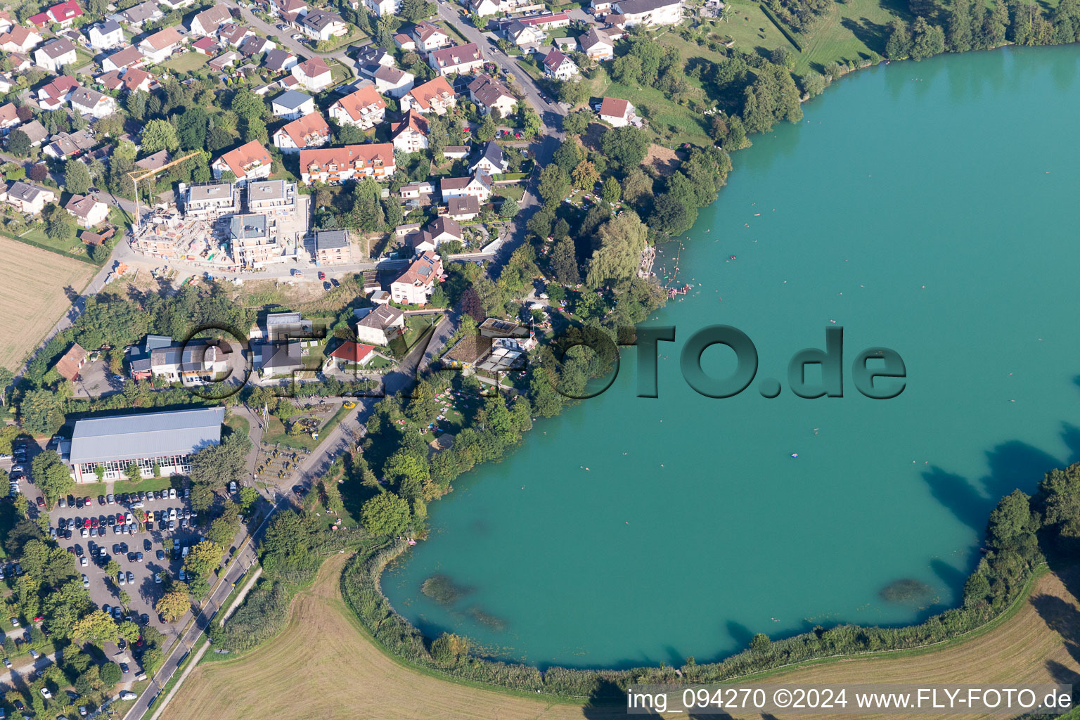 Vue aérienne de Lac de Steißlingen à Steißlingen dans le département Bade-Wurtemberg, Allemagne