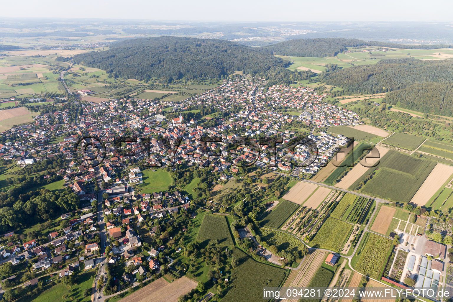 Steißlingen dans le département Bade-Wurtemberg, Allemagne hors des airs