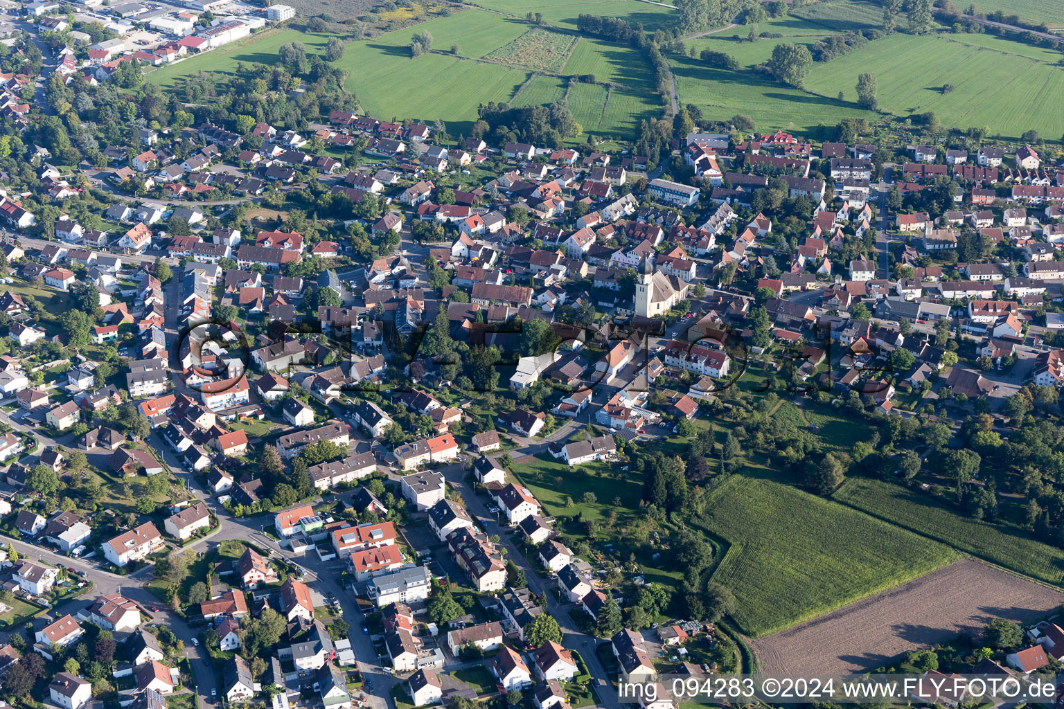 Vue aérienne de Böhringen dans le département Bade-Wurtemberg, Allemagne