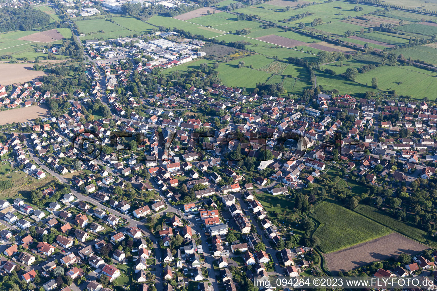 Vue aérienne de Böhringen dans le département Bade-Wurtemberg, Allemagne