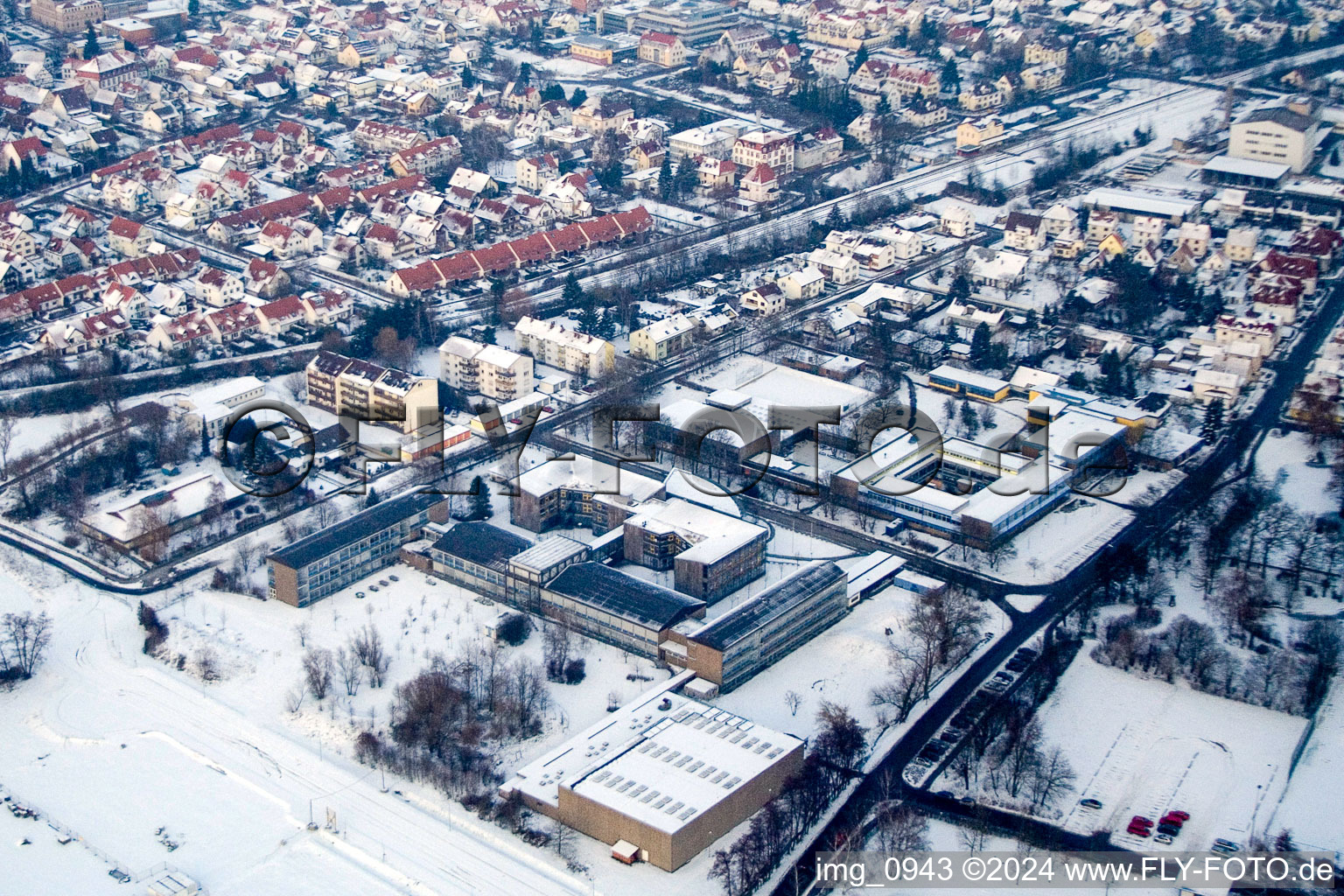 Vue aérienne de Du sud-ouest à Kandel dans le département Rhénanie-Palatinat, Allemagne